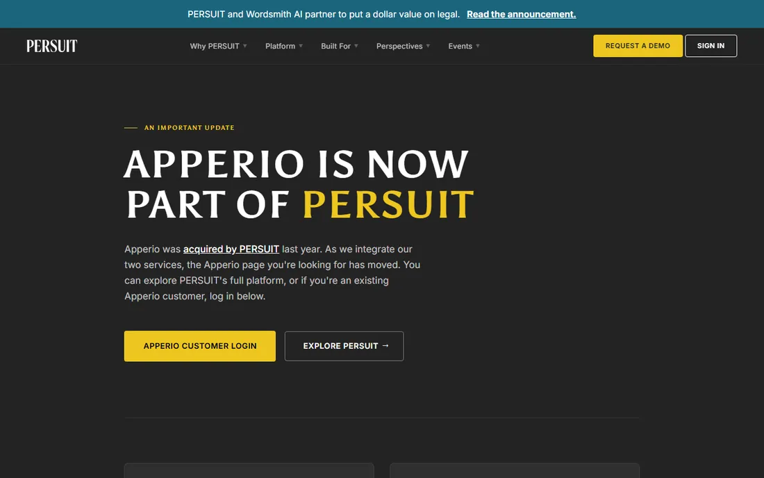 Apperio homepage