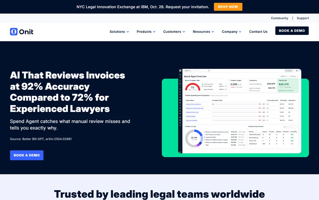 Onit homepage