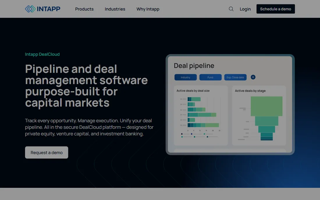 Intapp DealCloud homepage