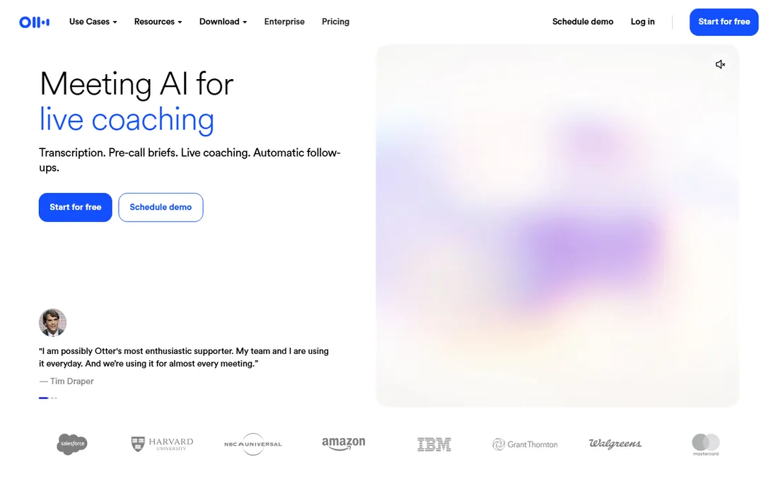 Otter.ai homepage