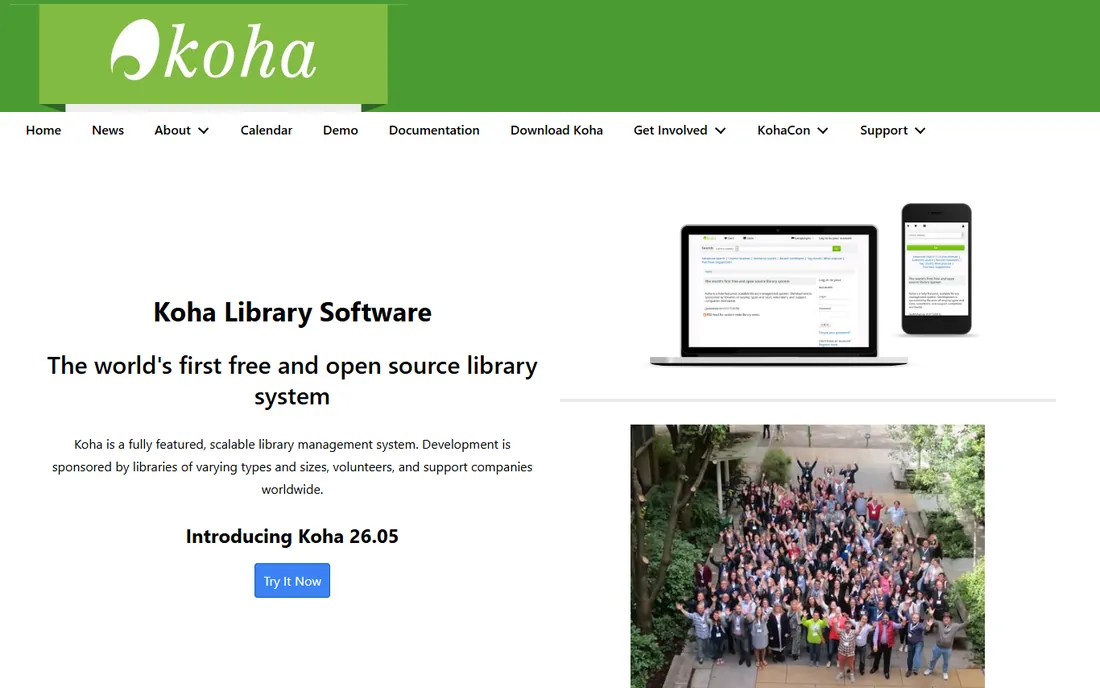 Koha homepage