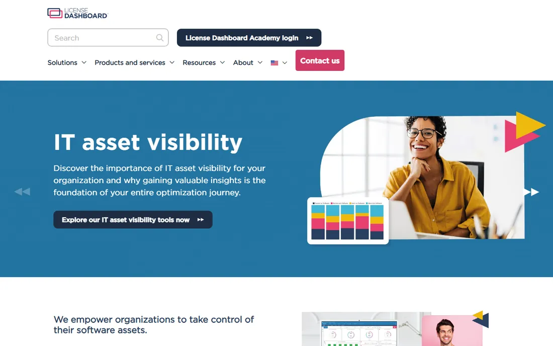 License Dashboard homepage