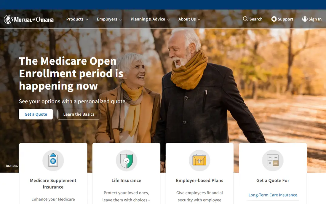 Mutual of Omaha homepage