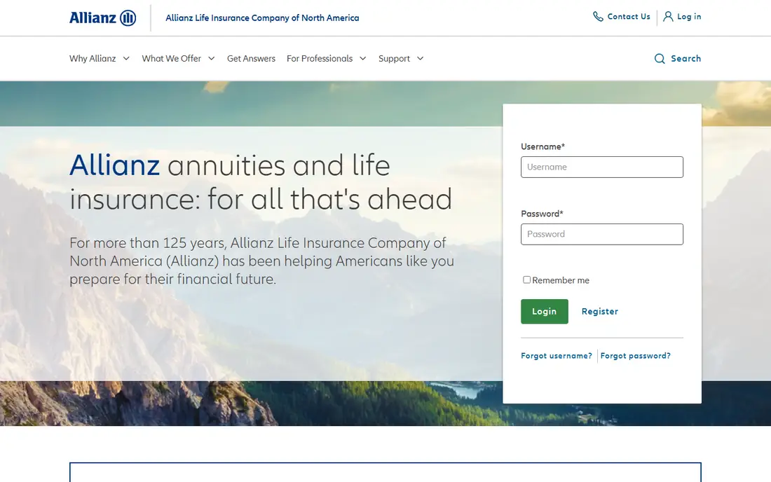 Allianz Life homepage