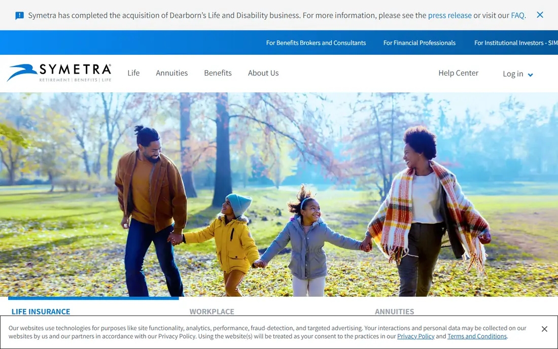 Symetra homepage
