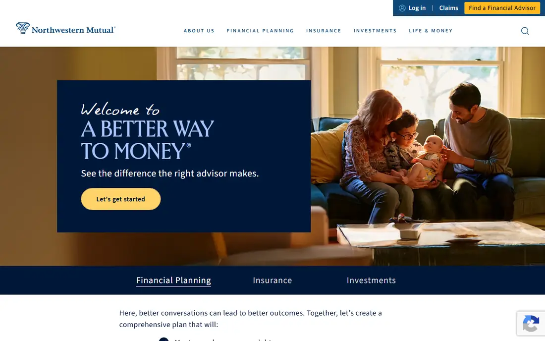 Northwestern Mutual homepage