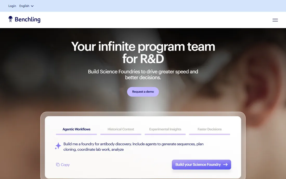 Benchling homepage