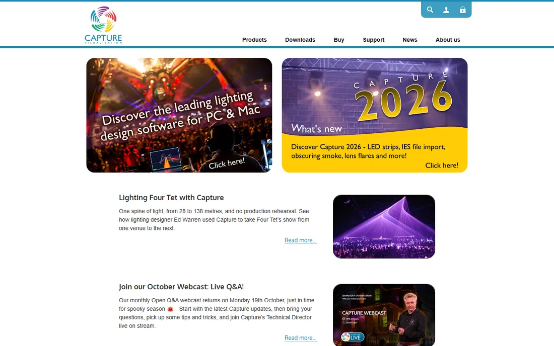 Capture homepage