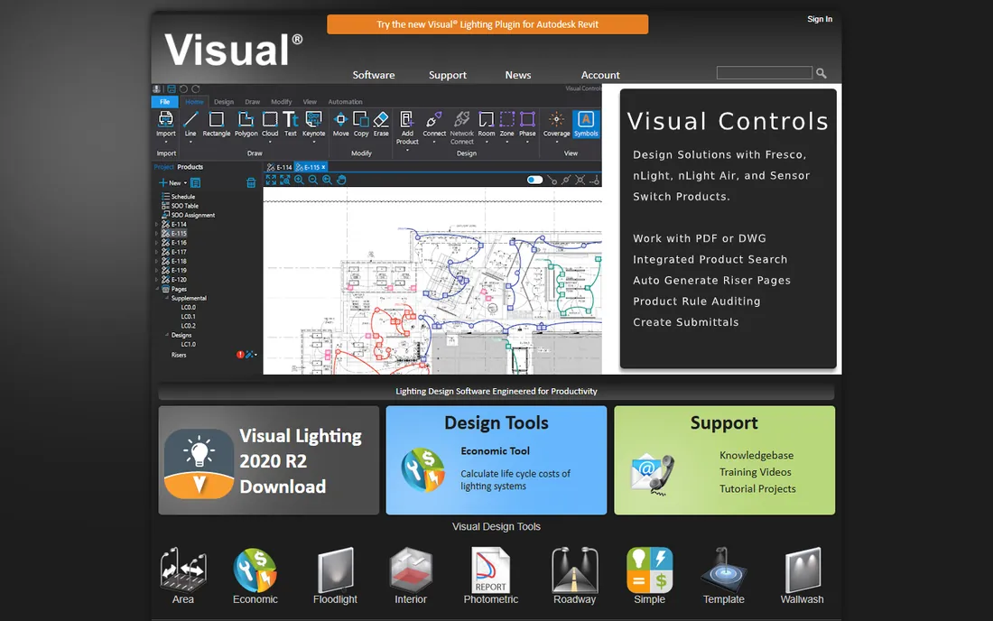 Visual homepage