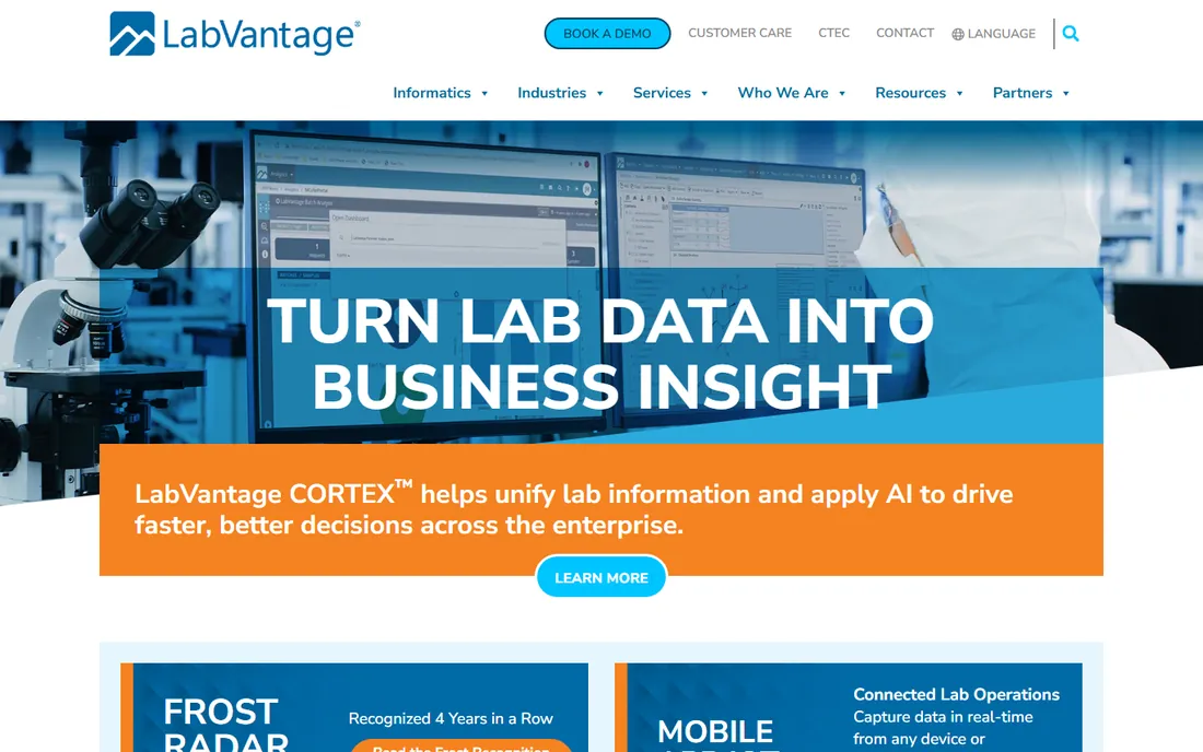 LabVantage homepage