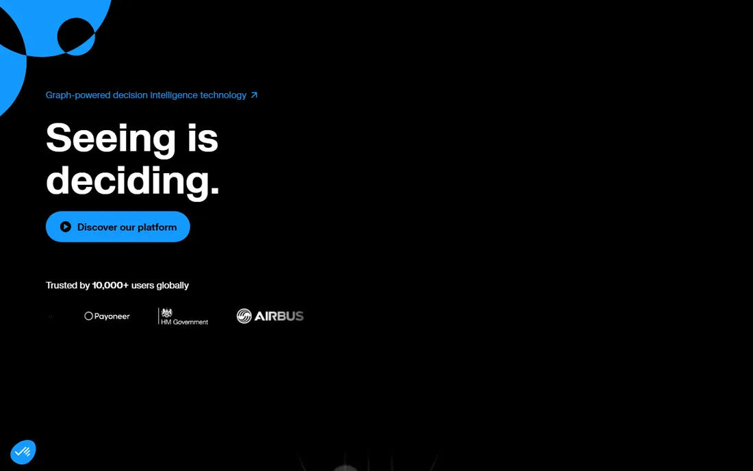 Linkurious homepage