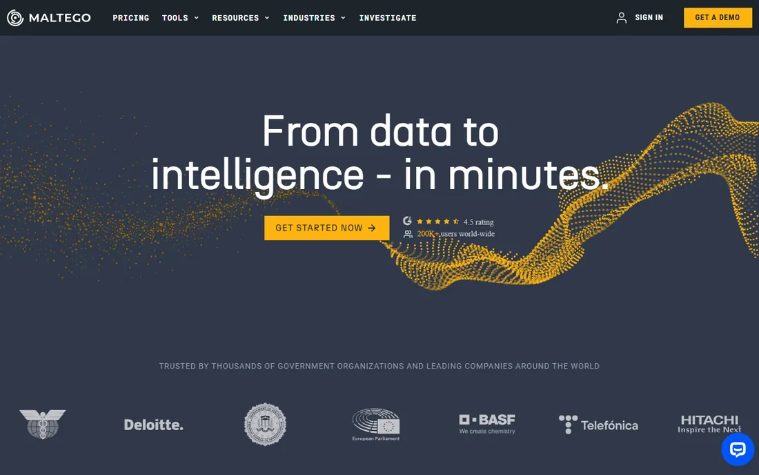 Maltego homepage