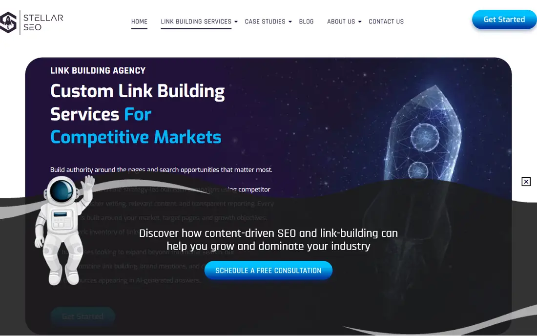 Stellar SEO homepage