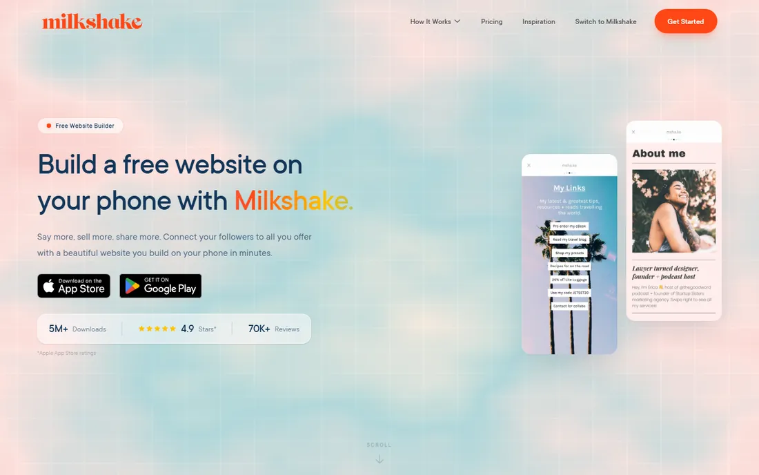 Milkshake homepage
