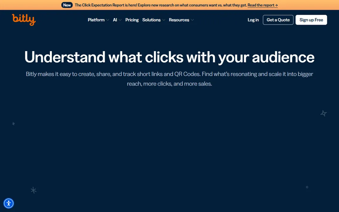 Bitly homepage