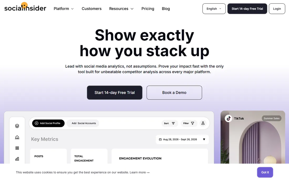 Socialinsider homepage