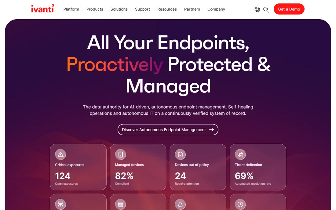Ivanti homepage