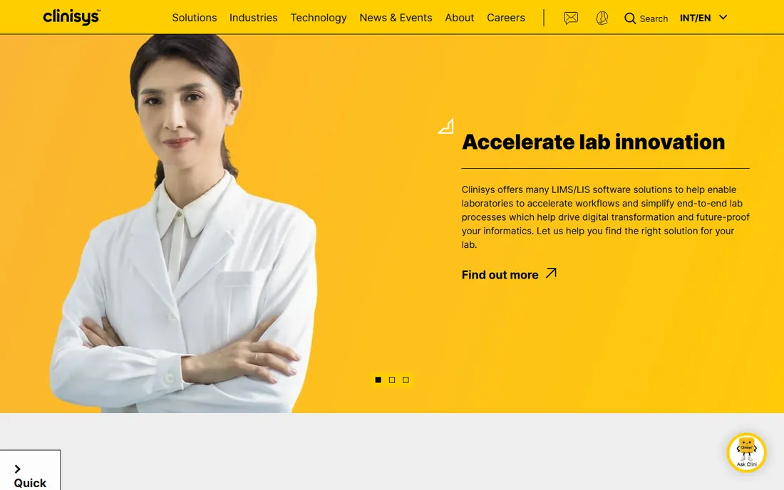 Clinisys (Orchard LIS) homepage