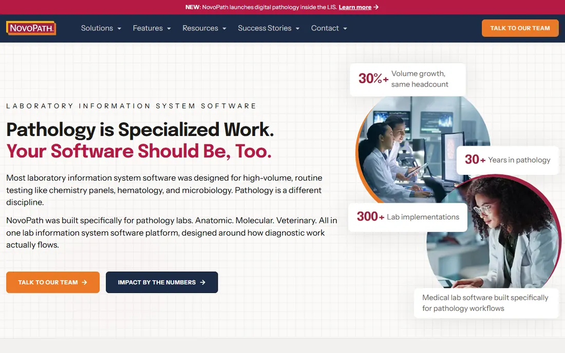NovoPath homepage