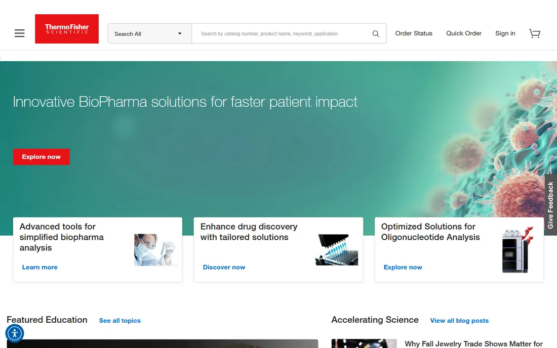 Thermo Scientific SampleManager homepage