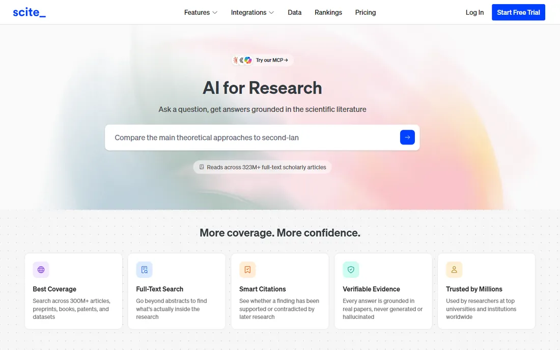 Scite homepage