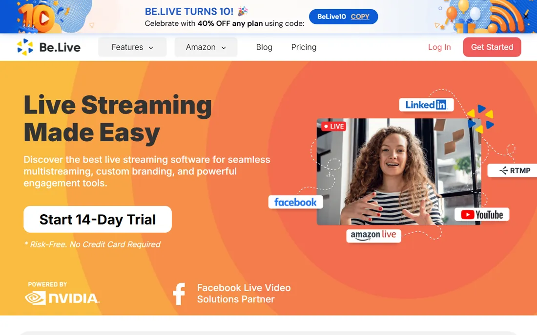 Be.Live homepage