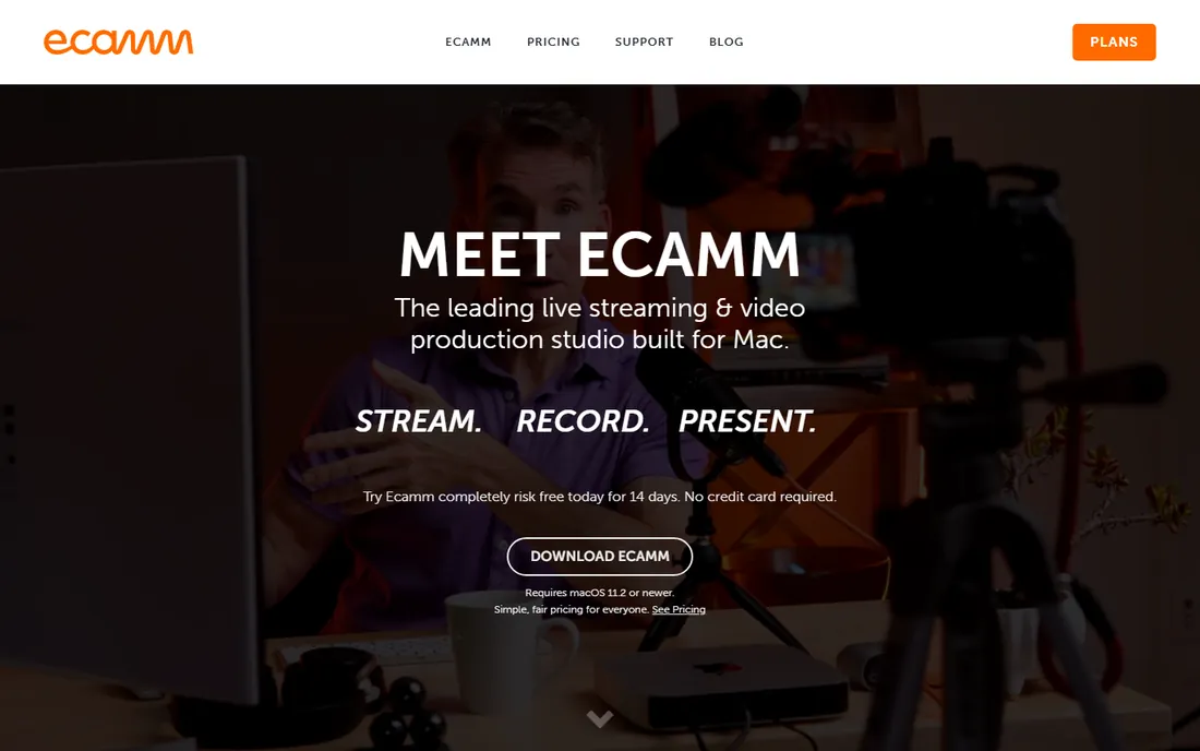 Ecamm Live homepage