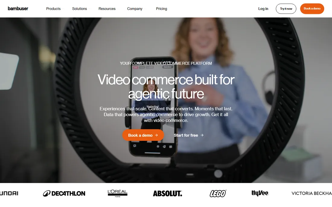 Bambuser homepage