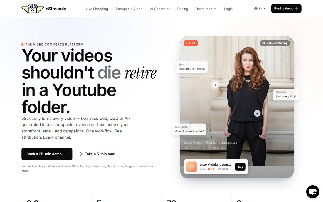 eStreamly homepage