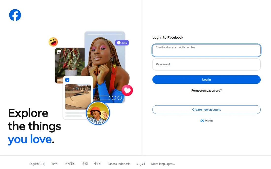 Facebook Live homepage