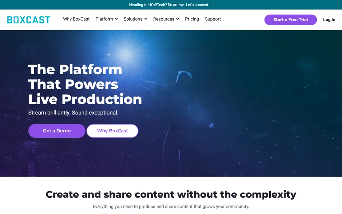 BoxCast homepage
