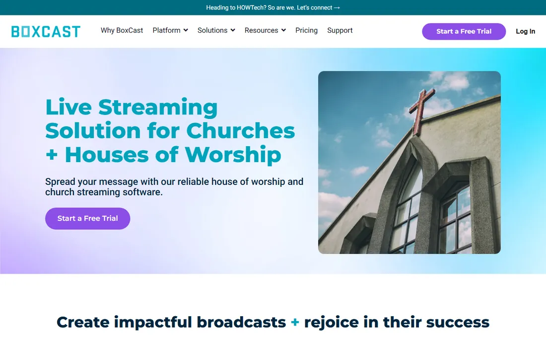 BoxCast homepage