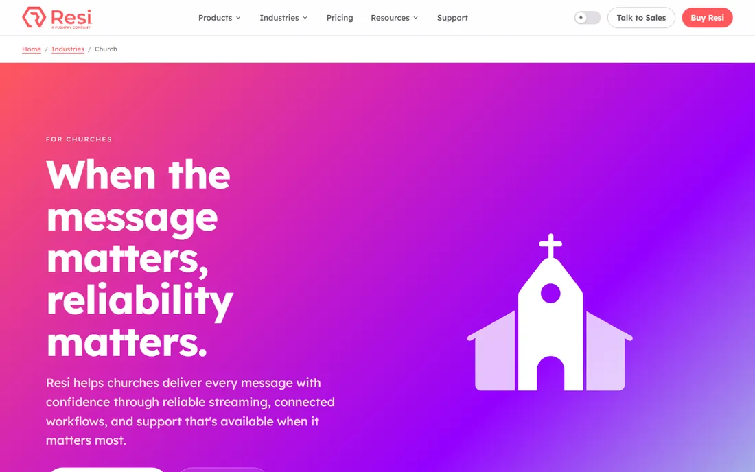 Resi homepage