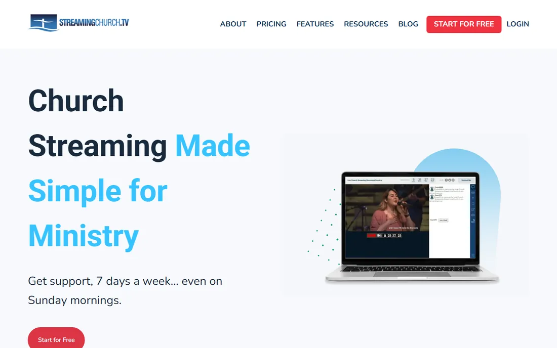 StreamingChurch.tv homepage