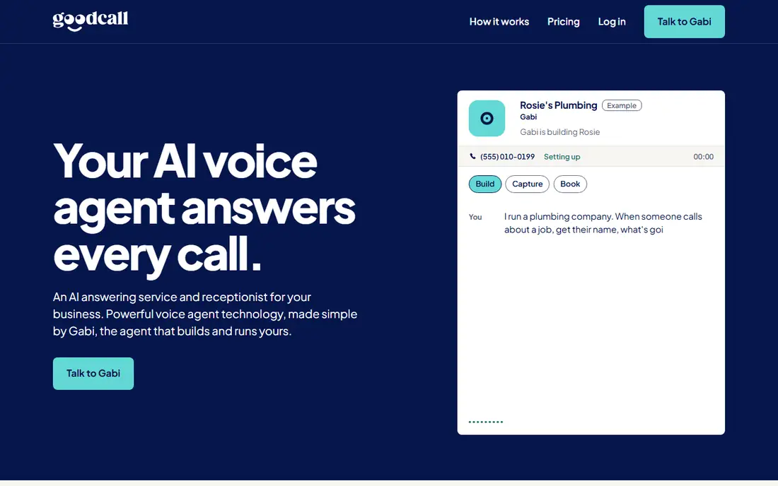 Goodcall homepage