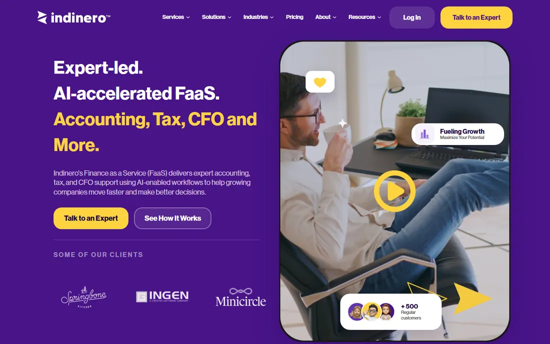 inDinero homepage