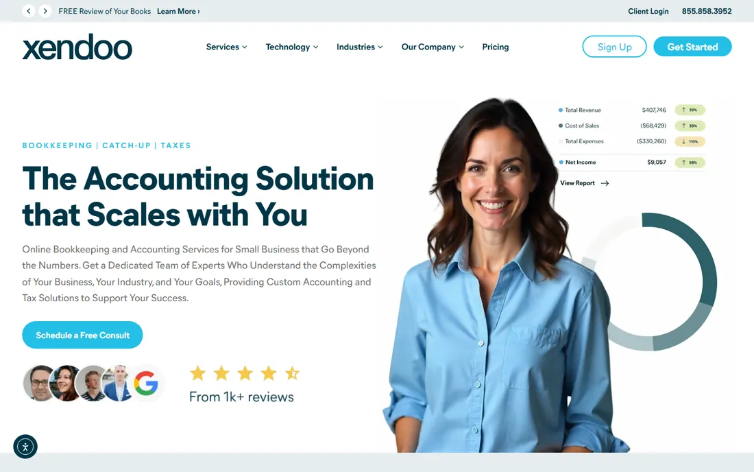 Xendoo homepage