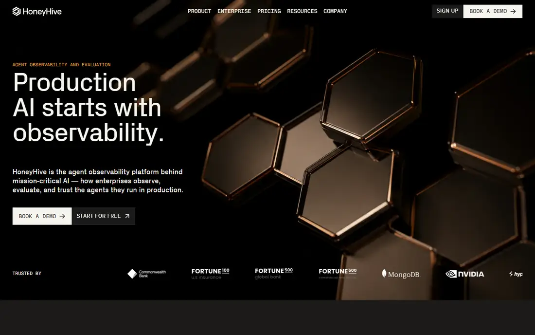 HoneyHive homepage