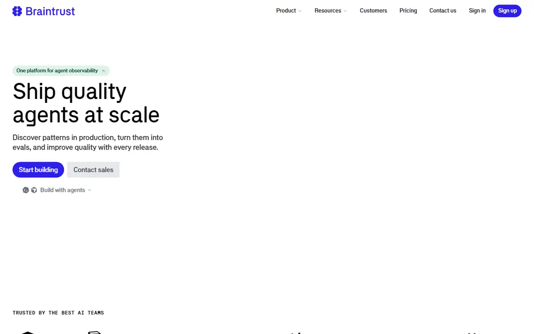 Braintrust homepage