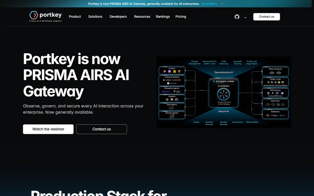 Portkey homepage