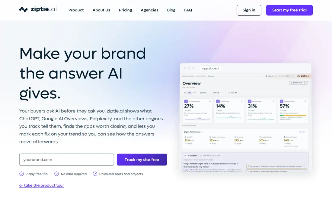 ZipTie homepage