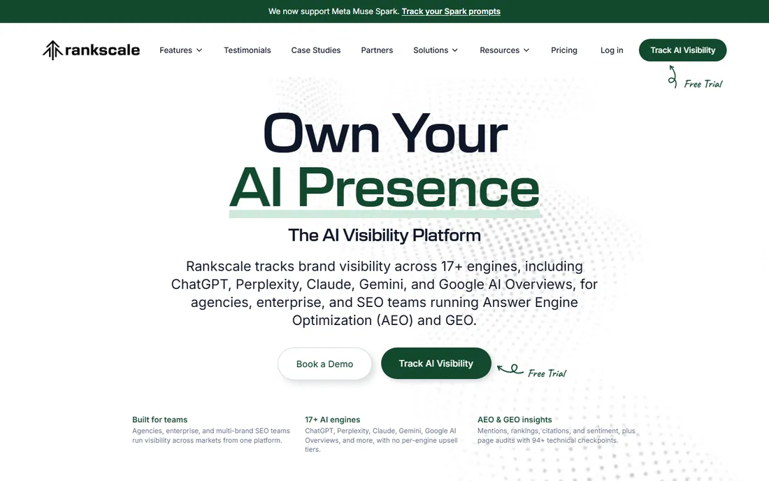 Rankscale homepage