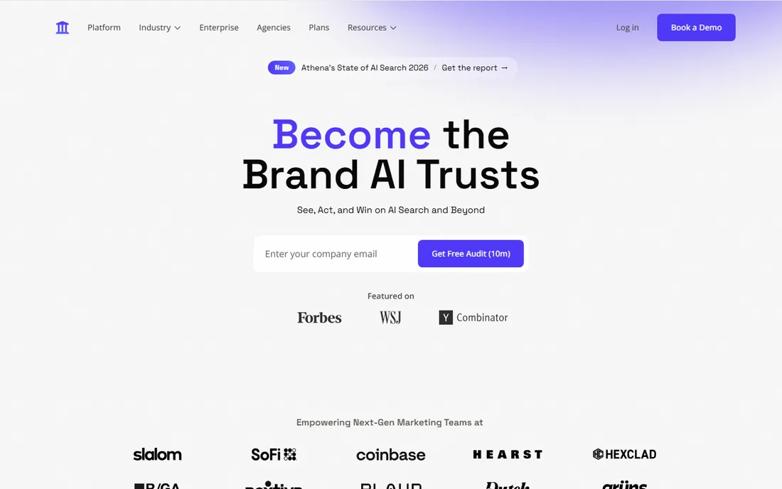 AthenaHQ homepage