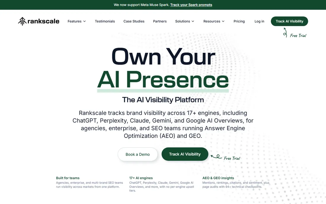 Rankscale homepage