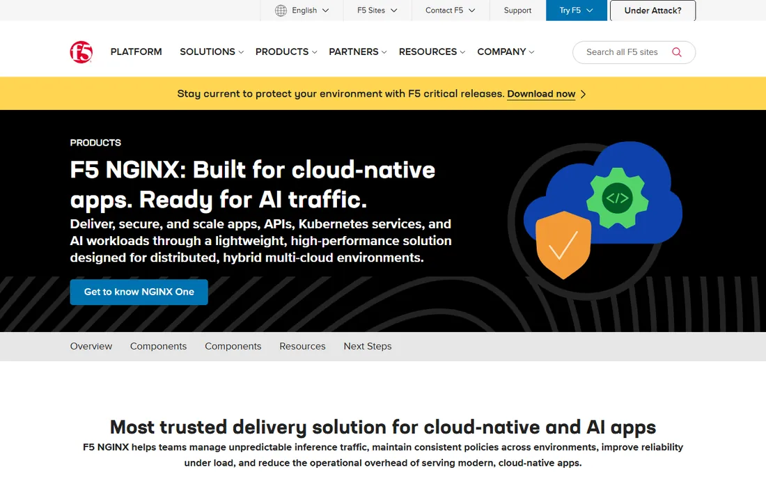 F5 NGINX Plus homepage