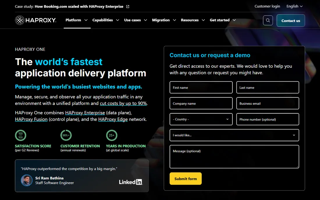 HAProxy One homepage