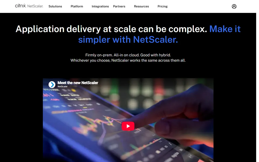 NetScaler ADC homepage