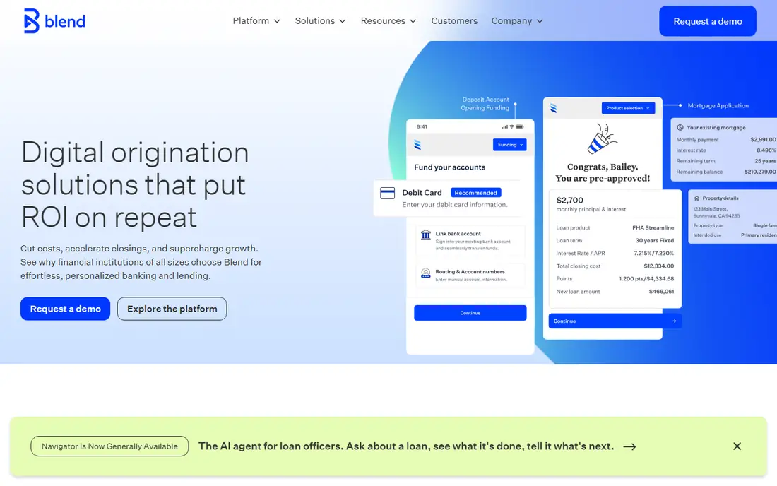Blend homepage