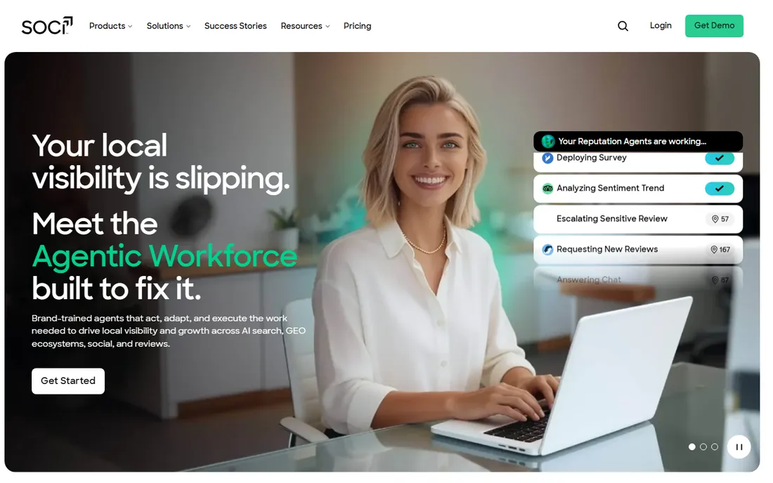 SOCi homepage
