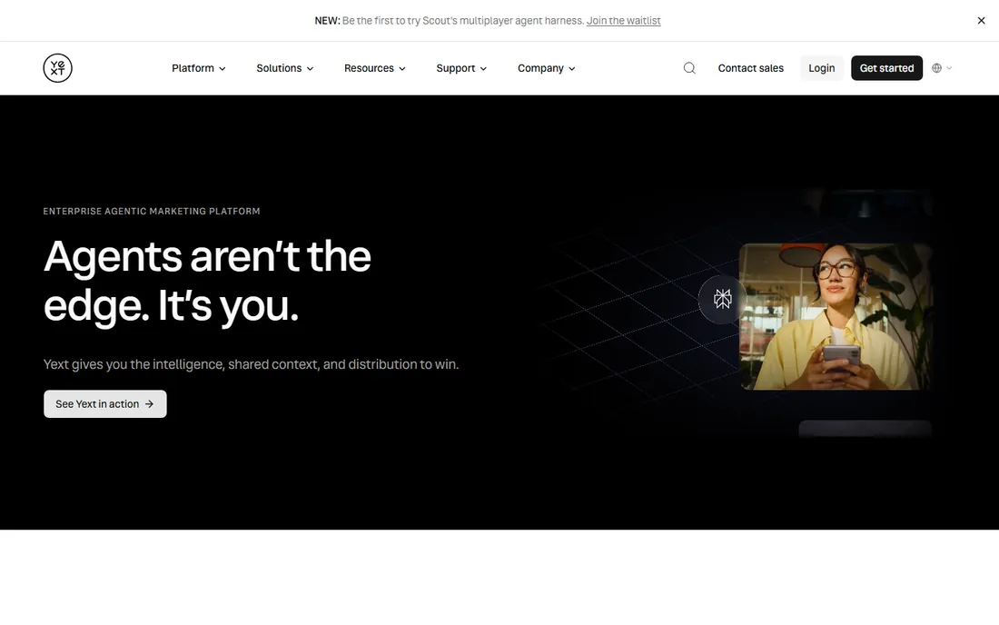 Yext homepage